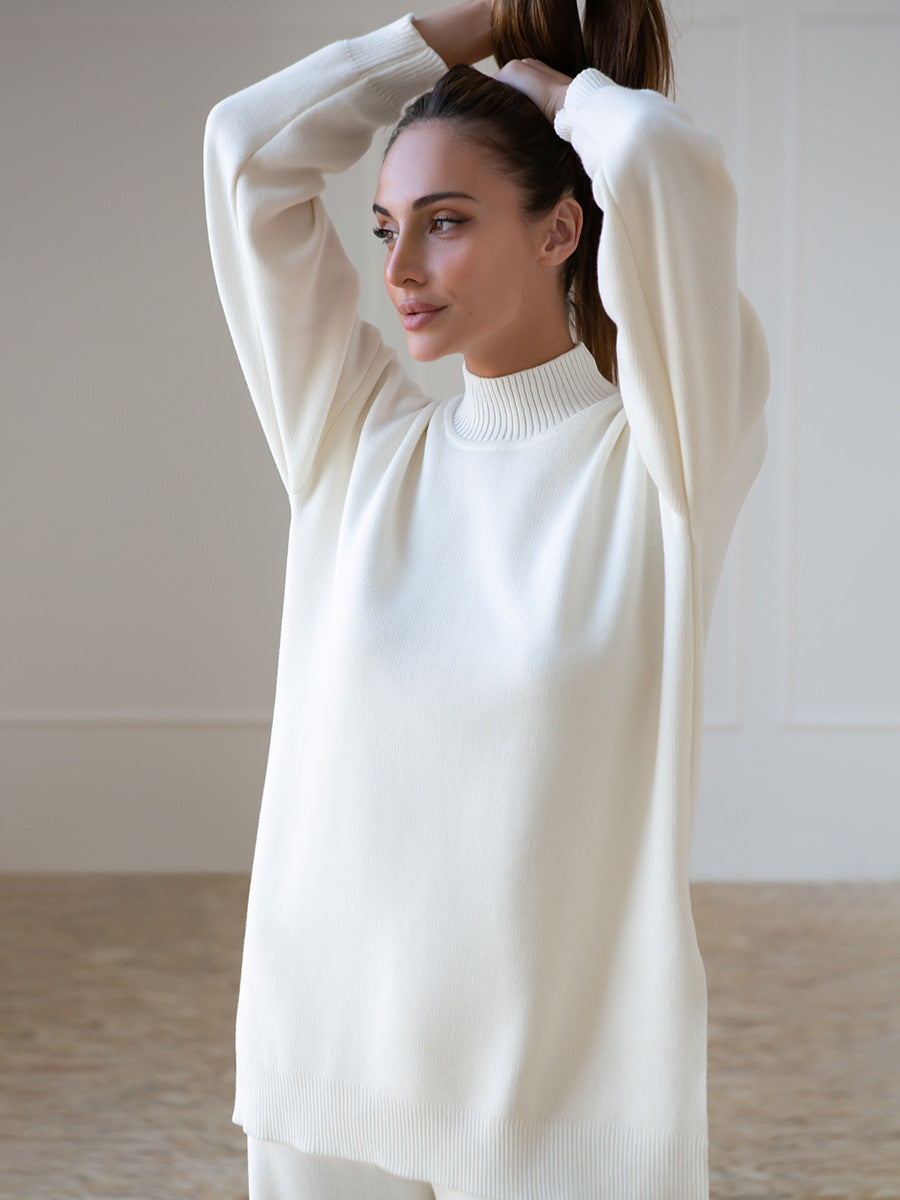 Jasmine Half Turtleneck Sweater & Wide Leg Pants