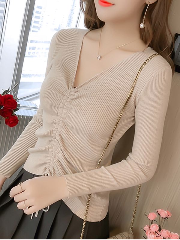 Jamie Lace Up Woman Sweater