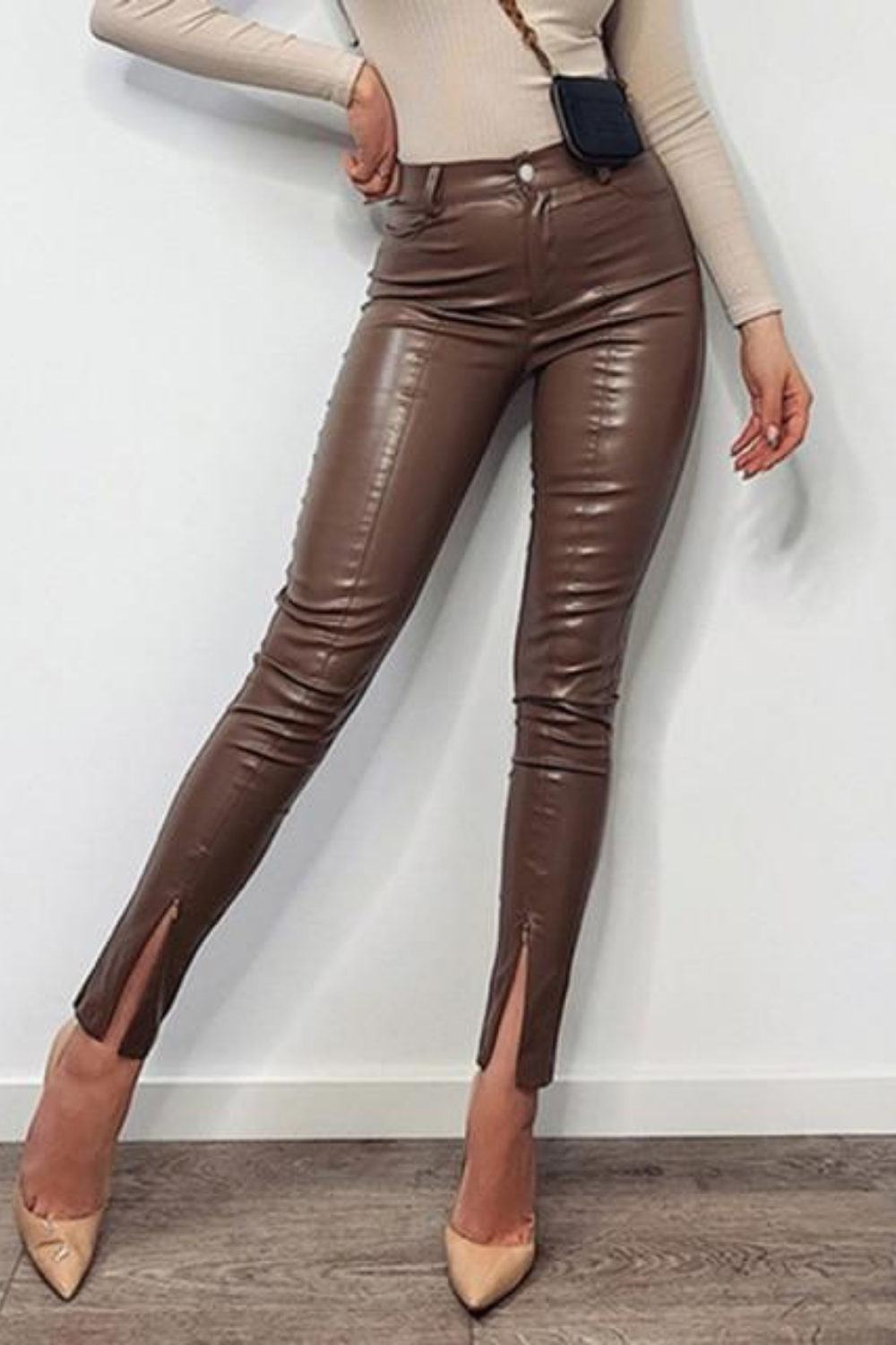 Lola Women Casual Leather Pants Outfits