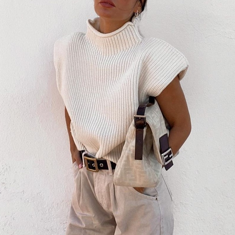 Gaia Sleeveless Sweater Vest Outfits