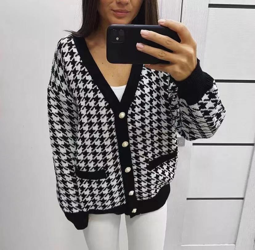 Jessica V Neck Knit Sweater