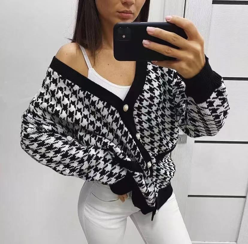 Jessica V Neck Knit Sweater