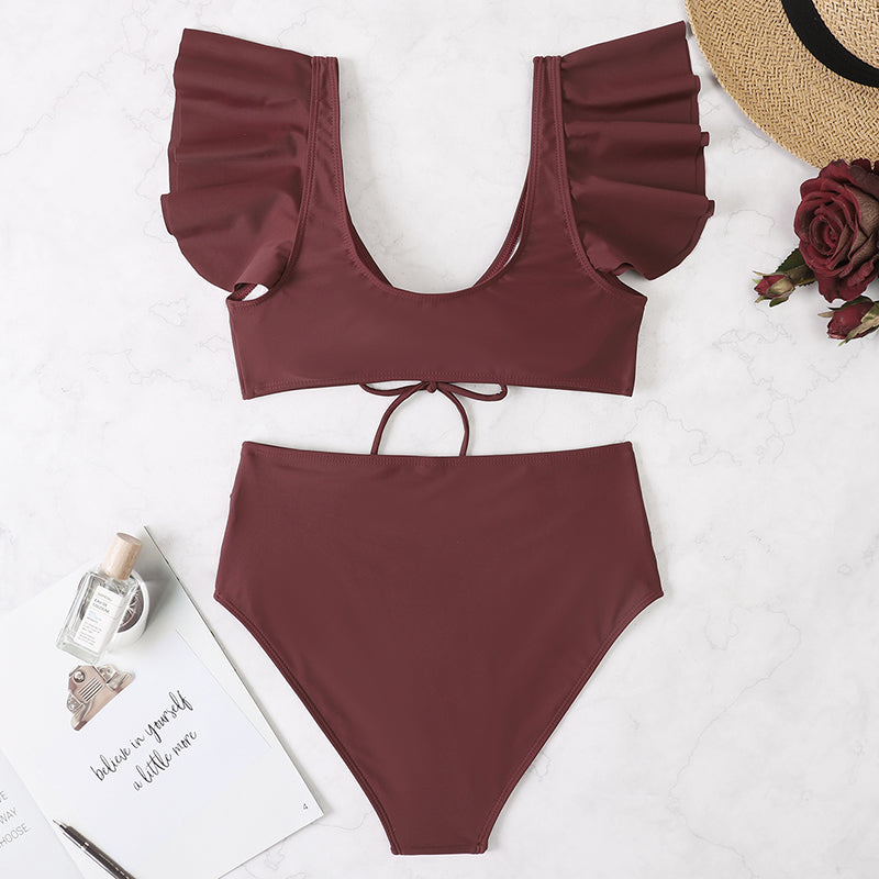 Nagia Sexy Ruffle Trim Swimsuit