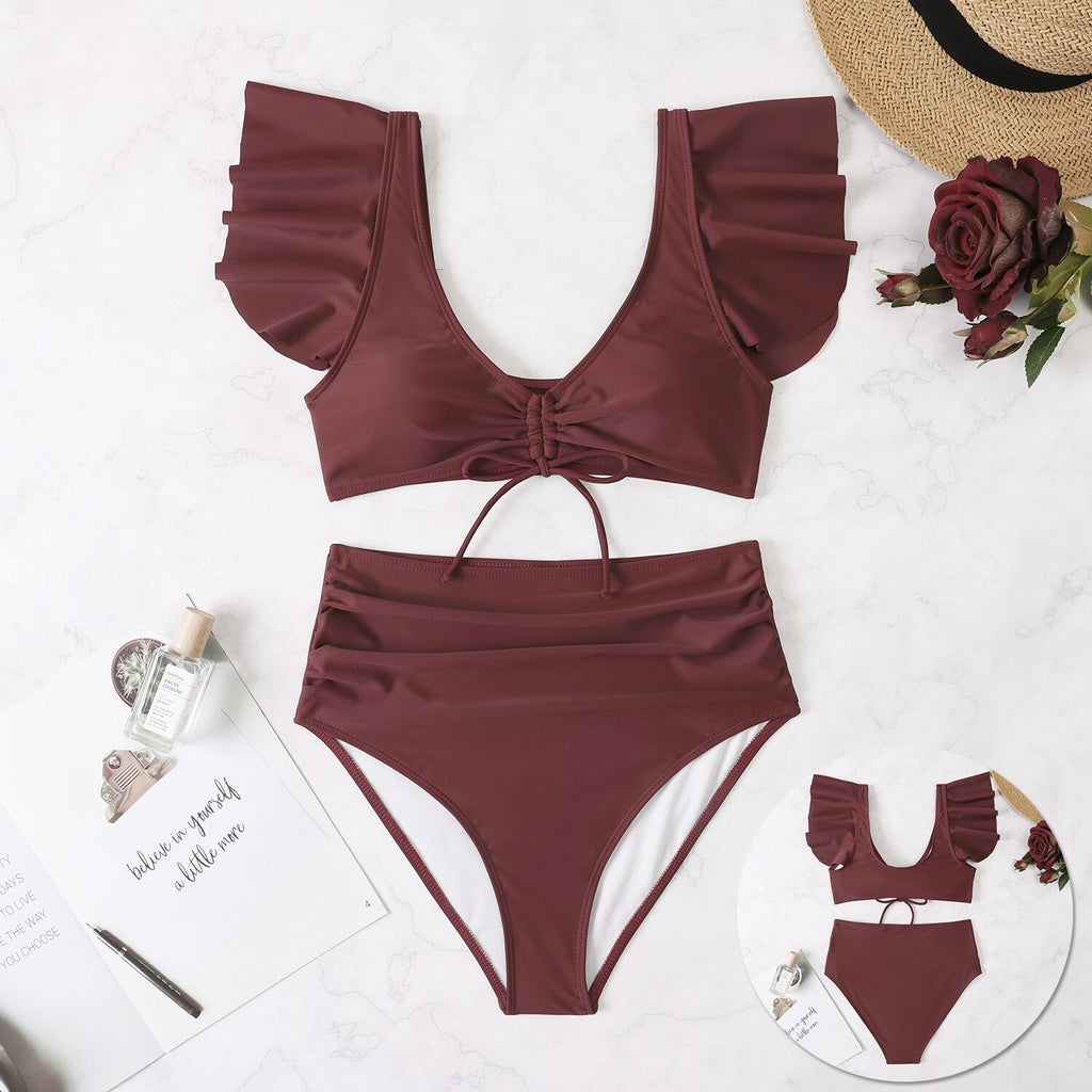 Nagia Sexy Ruffle Trim Swimsuit