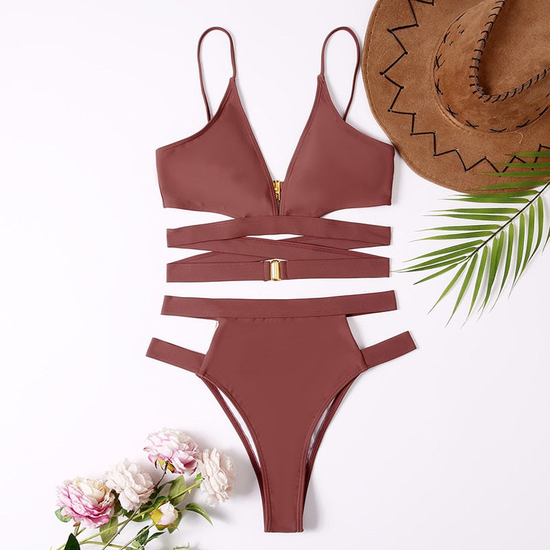 Juna Sexy Cut Out Swimsuit