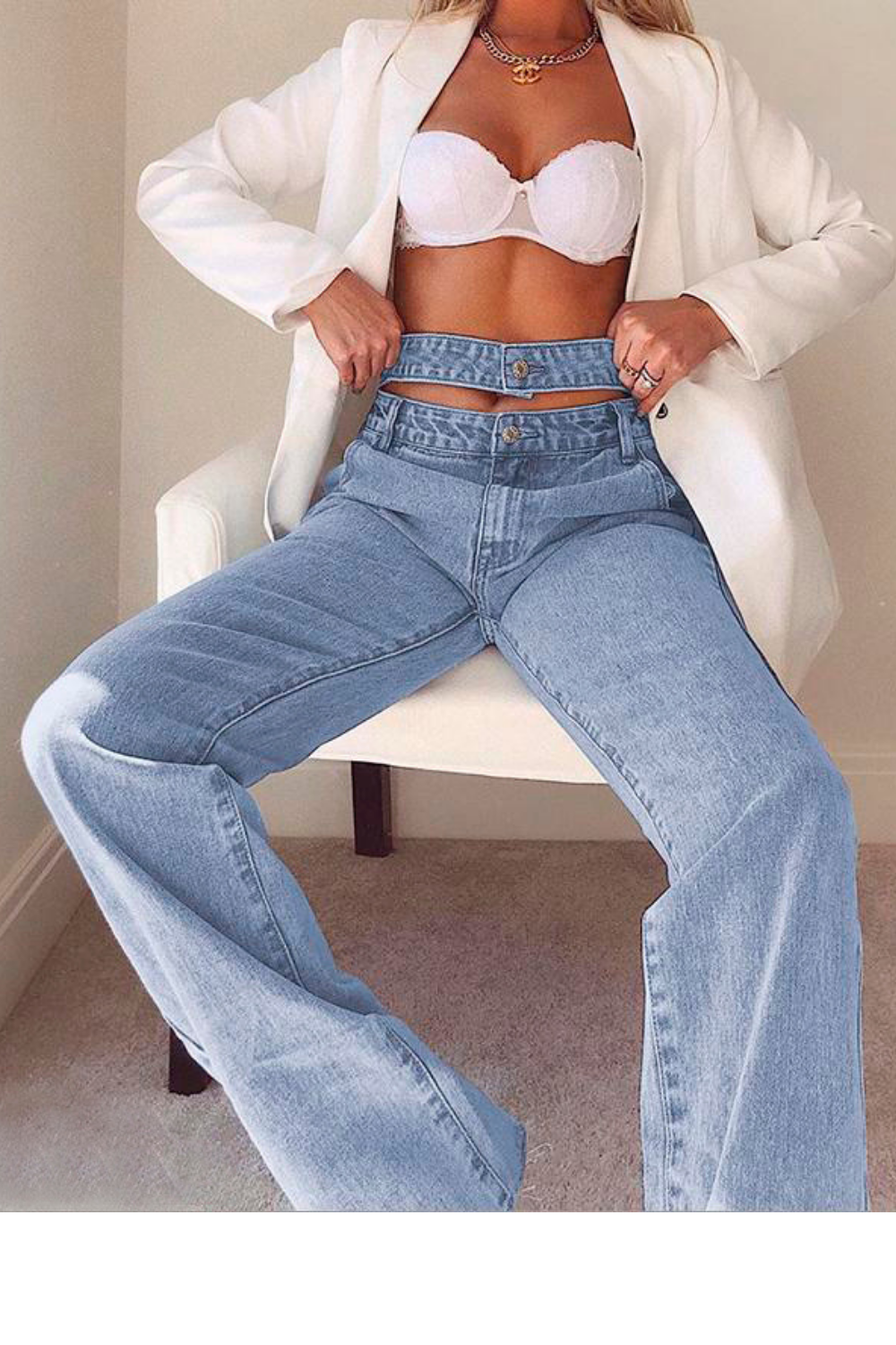Sandra Women High Waisted Jeans