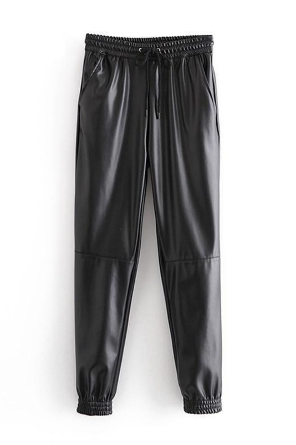 Elise Pu Leather Pockets Pants Outfit