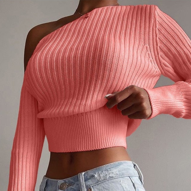 Glory Off Shoulder Knitted Sweater