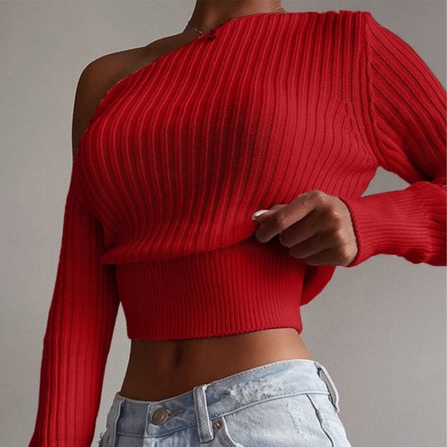 Glory Off Shoulder Knitted Sweater