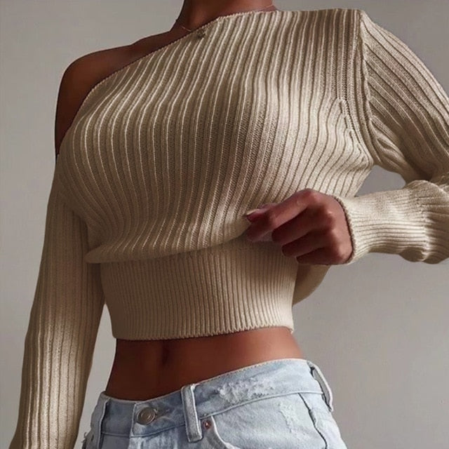 Glory Off Shoulder Knitted Sweater