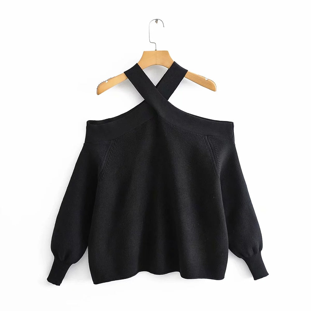 Iggy Cross Halter Sweater