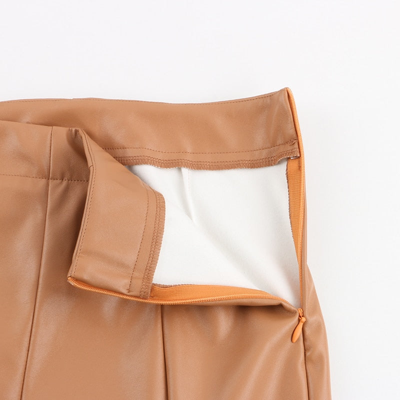 Freja Women PU Leather Pants